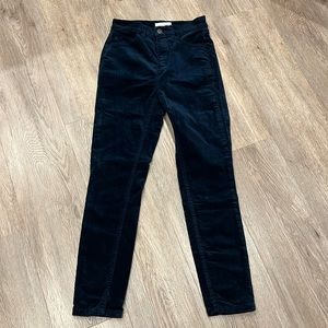 Loft, High Rise, Rich Velvet, Skinny, Ankle Pants, Size 0P